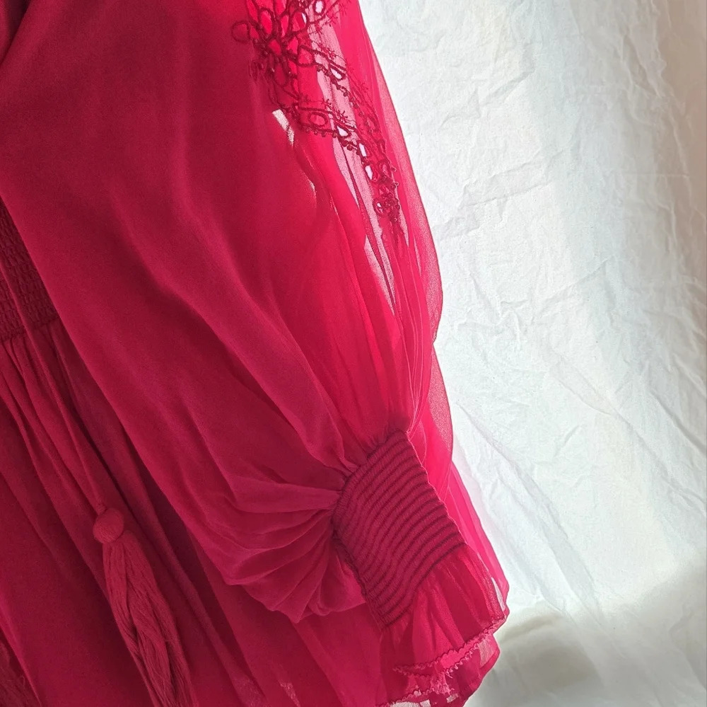 Beautiful Karina Grimaldi Silk Peplum Blouse EUC ๐ - Picture 6 of 14